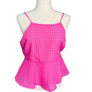 Gianni Bini Pink Peplum Tank – Size L